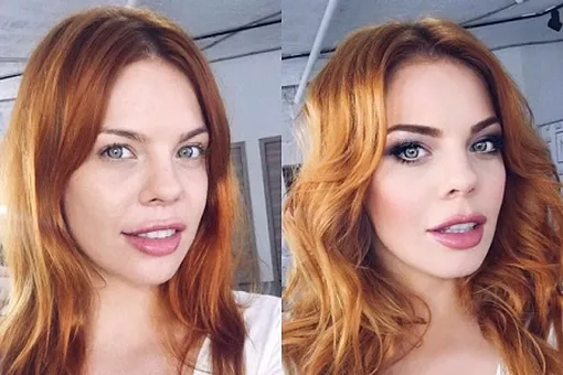 Анастасия Стоцкая показала себя до и после макияжа