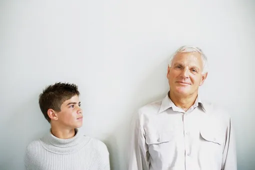старость у мужчин, старение и гормоны, дед и внук
