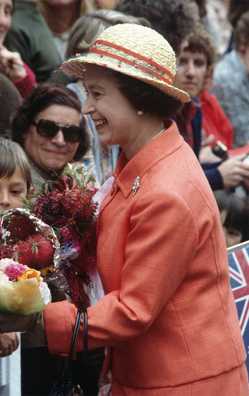 Королева Елизавета II в Австралии в 1981 году
