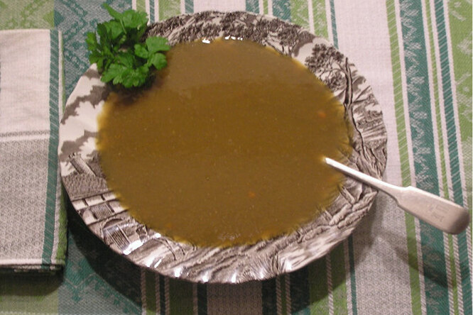 Суп из чечевицы и тыквы