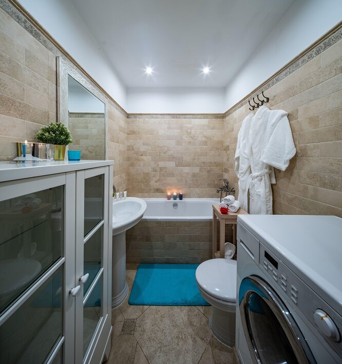 Даже коврик для ванной может изменить внешний вид комнаты