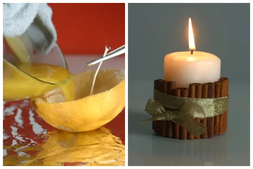 Новогодние свечи из самых необычных материалов