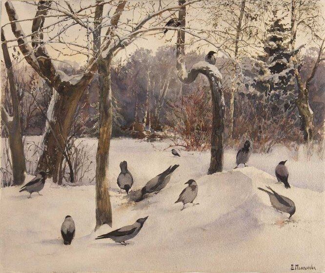 Пейзаж с воронами, 1880-е