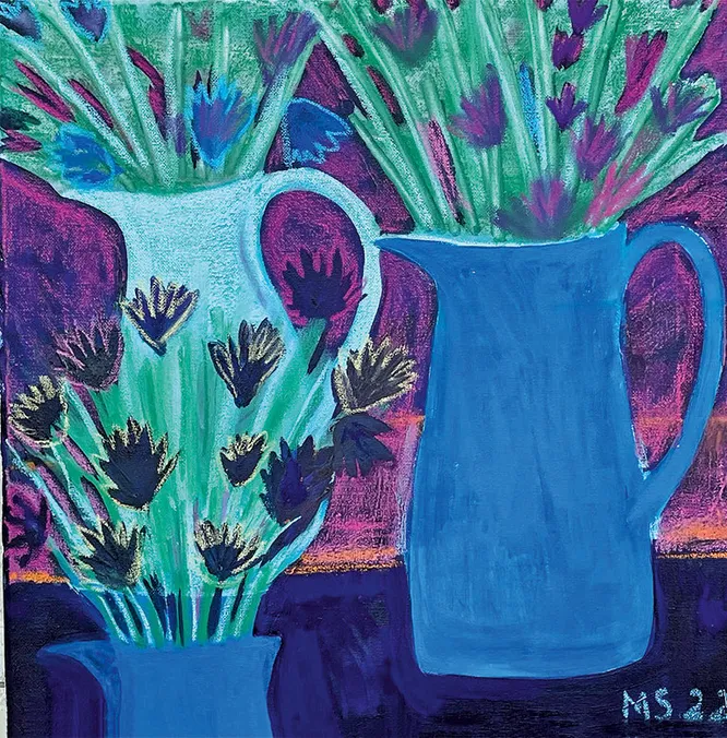 Картина Маши Сориной «Три вазы»