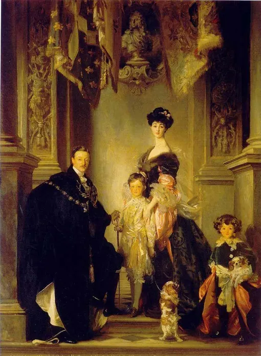 Герцог и герцогиня Мальборо со своими детьми. Картина Джона Сингера Сарджента 1905 года