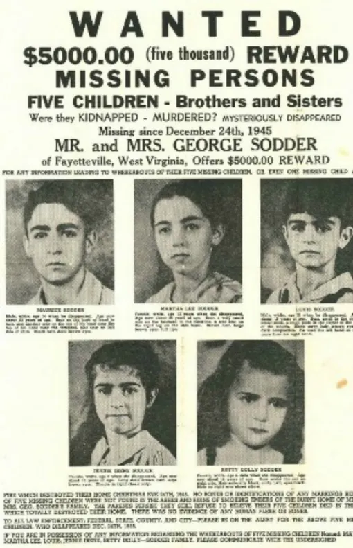 Листовка о поиске пропавших детей Соддеров