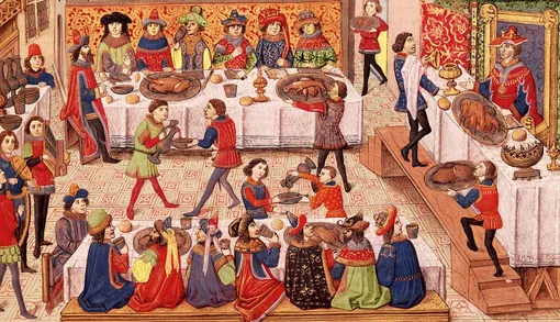 Этикет за столом: в Средние века трапезы служили не только для питания, но и для демонстрации богатства и статуса