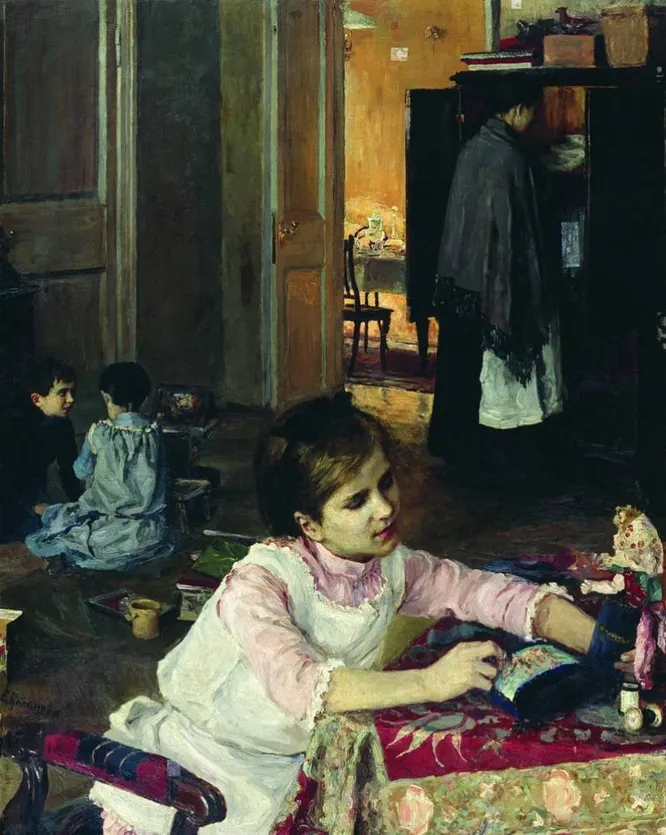 В детской, 1892