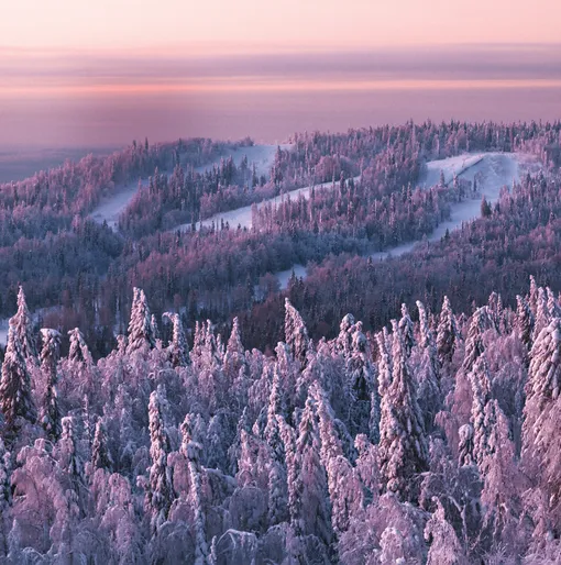 Рассвет на Белой горе в Пермском крае