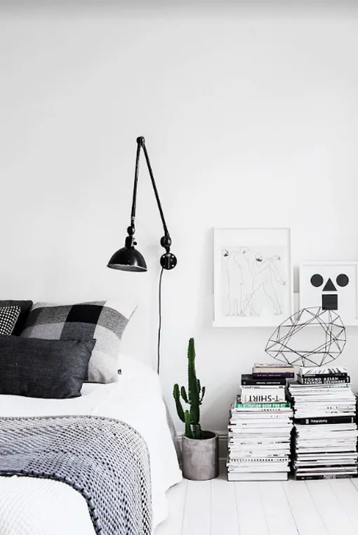 минималистичный дизайн интерьера в спальне