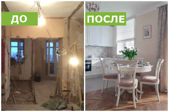 До и после: последний раз эту квартиру ремонтировали более 30 лет назад