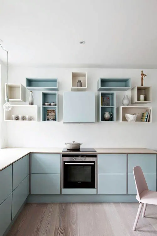 Кухни без верхних шкафчиков подойдут людям, которые не так часто готовят дома