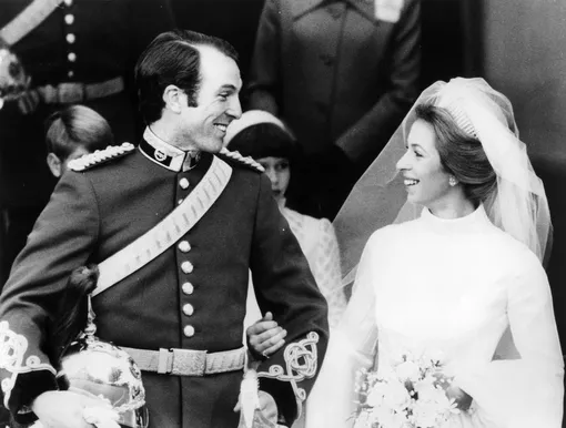 Свадебное фото принцессы Анны и её первого мужа — капитана