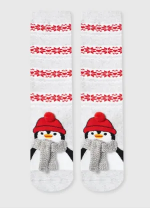 Ostin, Махровые носки с жаккардом «пингвин», 399 руб
