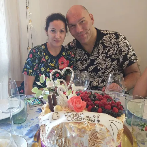 Николай Валуев с женой Галиной