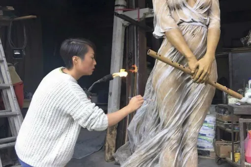 Красота в движении! Скульпторы китайского мастера выглядят как живые