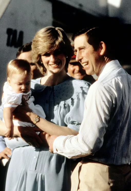 Принцесса Диана, принц Чарльз и их сын Уильям