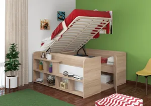 2-спальная кровать с ящиками и полками Twist Up,