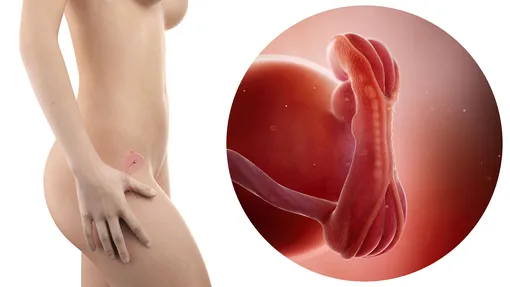 Расположение эмбриона в теле женщины на 5-й неделе