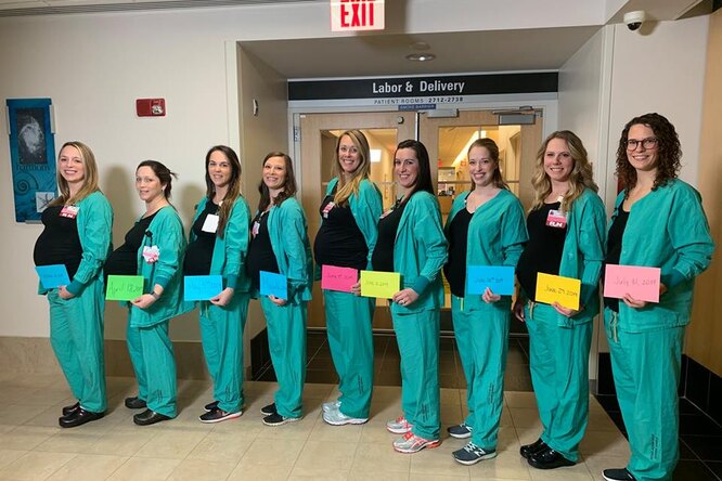 В американской клинике девять медсестер забеременели почти одновременно