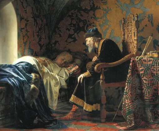 «Царь Иван Грозный любуется на Василису Мелентьевну», Григорий Седов (1875)
