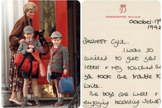 Впервые опубликованы письма принцессы Дианы, в которых она рассказывает о детях