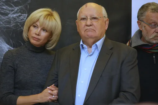 Горбачёв с дочерью Ириной примерно 11 лет назад