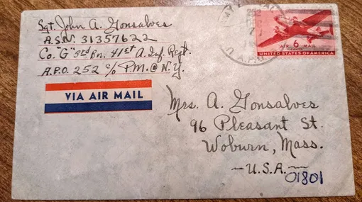 Письмо сержанта Гонсалвеза нашло путь домой только спустя 76 лет