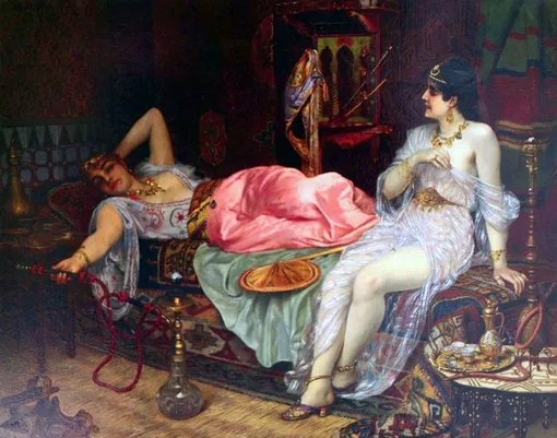 «В гареме», худ. Мориц Штифтер,1890