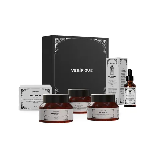 Подарочный набор антивозрастной косметики для лица с пептидом матриксил, Verifique