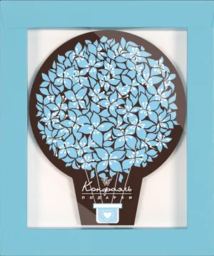 Открытка «Воздушный шар» из коллекции «Фигурный шоколад», «Конфаэль»