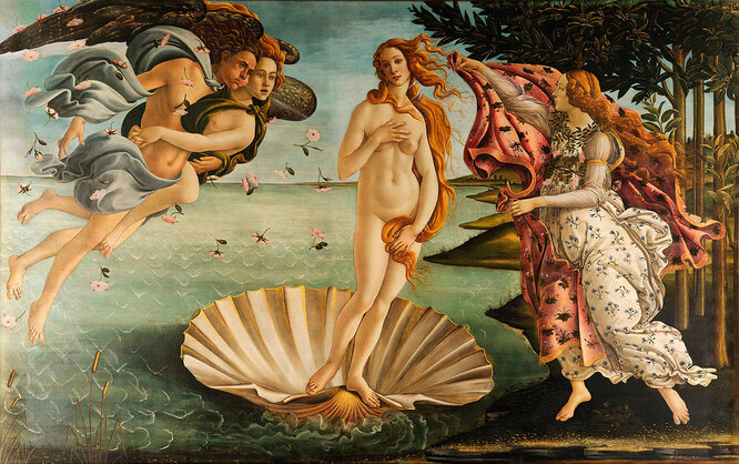 Сандро Боттичелли, «Рождение Венеры», 1482 — 1486
