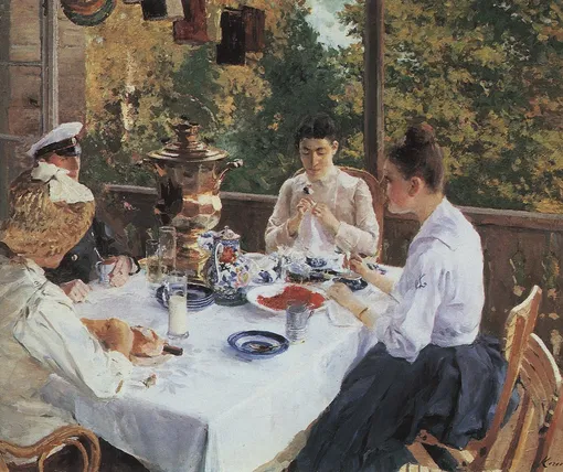 Константин Коровин «За чайным столом»