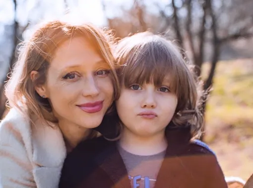 Дарья Волга с младшим сыном Ильей