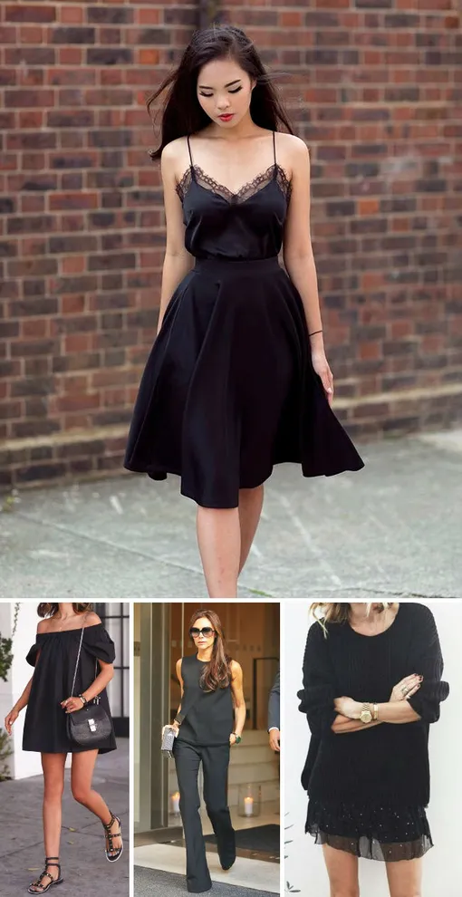 Как стильно носить чёрное: 12 лайфхаков для чёрной одежды с фото