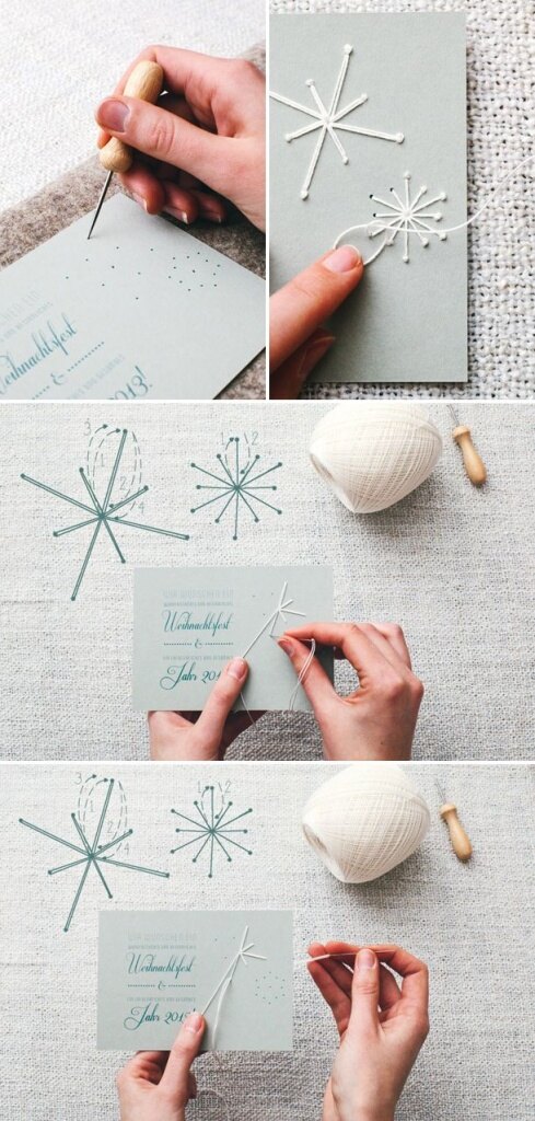 Новогодние открытки своими руками - различные техники создания подарка