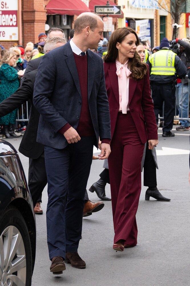 Кейт Миддлтон и принц Уильям в Бостоне 1 декабря 2022 года