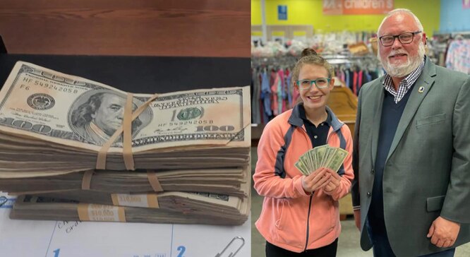 девушка нашла 42 000 долларов в старой одежде
