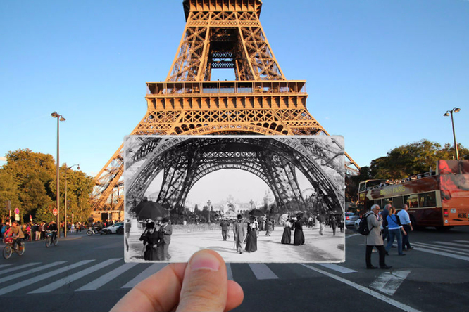 «Увидеть Париж и обалдеть». Потрясающий фотопроект, связывающий старое и новое