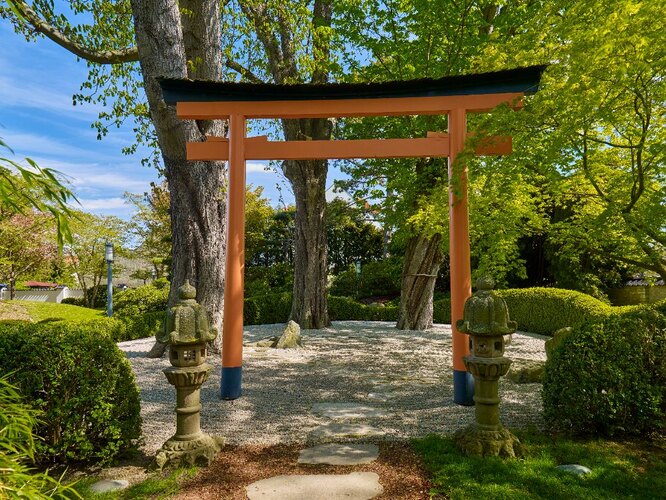 Ворота в японском саду