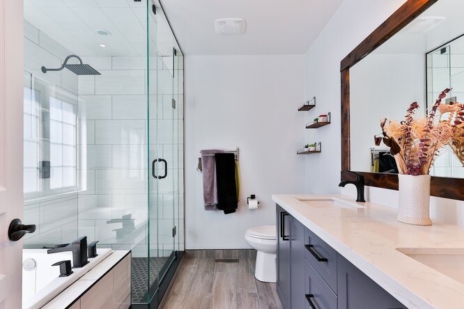 Дизайн интерьера ванной комнаты и санузла