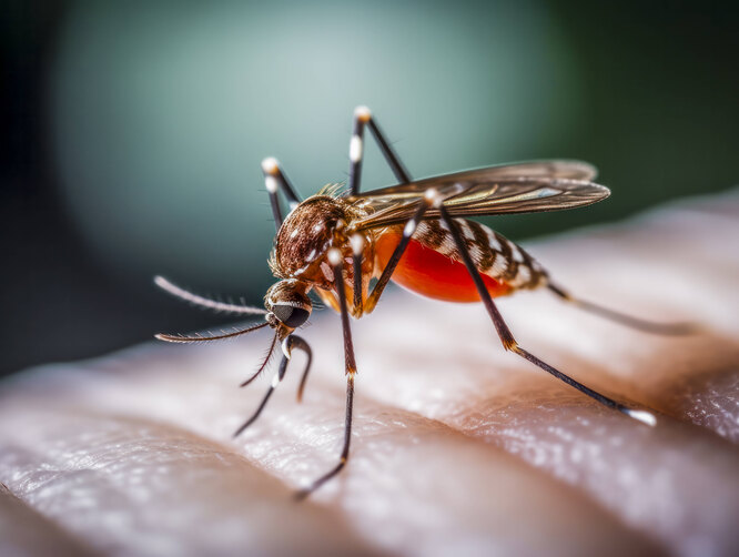 Комары чаще кусают людей с первой группой крови.