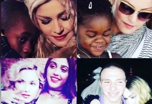 Мадонна с детьми. Архивные фото