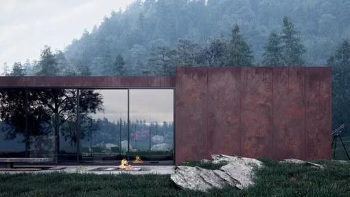 дом в горах, архитектура