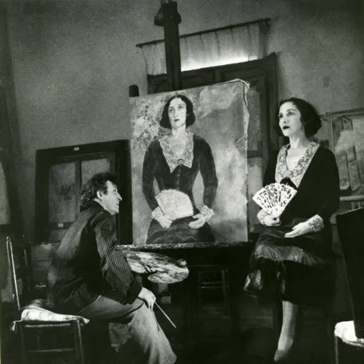Марк Захарович Шагал пишет портрет Беллы «Белла в зеленом»