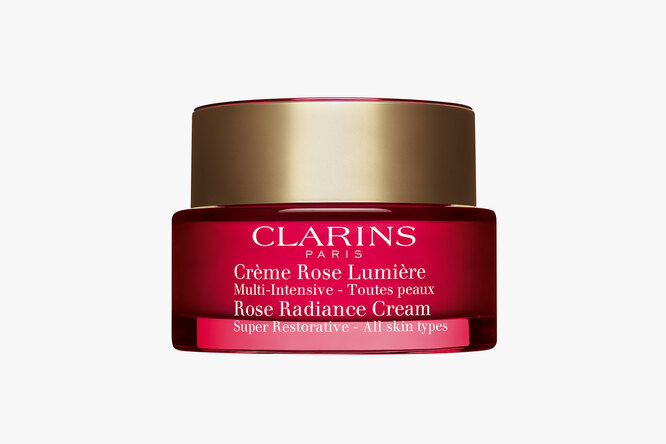 Восстанавливающий дневной крем с эффектом сияния для любого типа кожи Rose Radiance Cream, Clarins