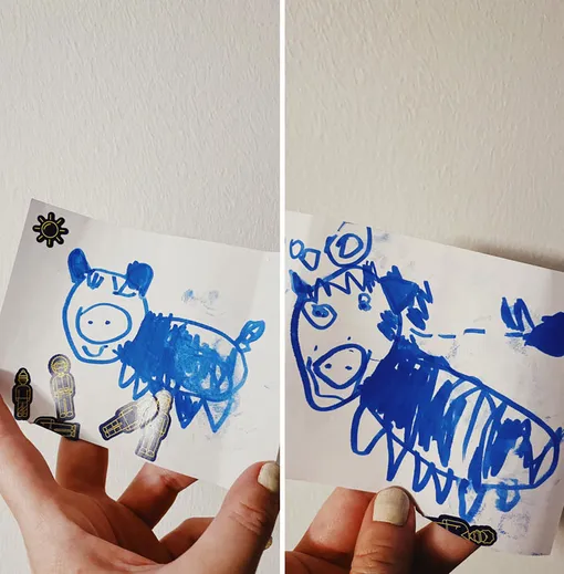 Элиана нарисовала для феи Сапфир свое любимое животное