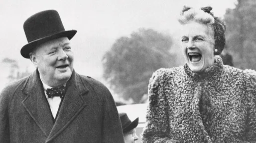 Уинстон Черчилль со своей женой Клементиной