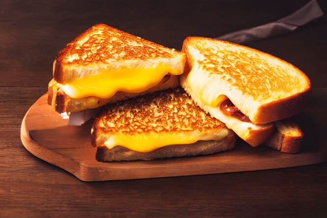 Готовим горячий бутерброд с сыром