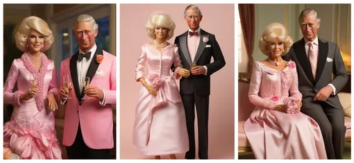 королевская семья в виде кукол Барби и Кен